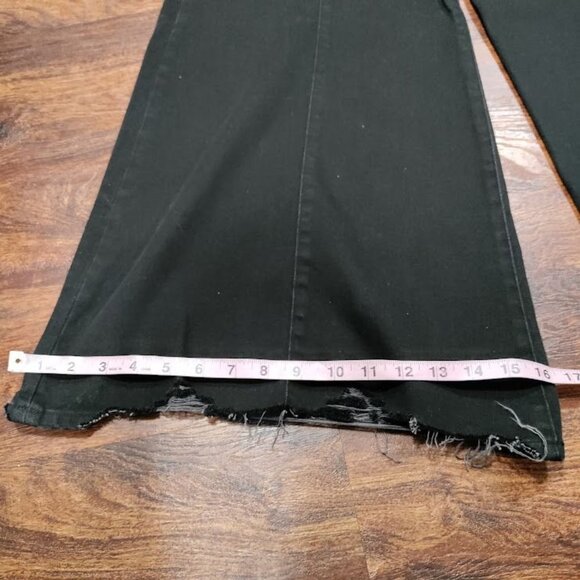 Tractr Grunge Skater 90s Y2k High Waisted Frayed Hem Denim Flare Jeans Girls' 24 - Picture 13 of 13